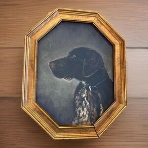 Threshold Studio McGee Pointer Dog Portrait Wall Art 8x10 Gold Frame Target EUC